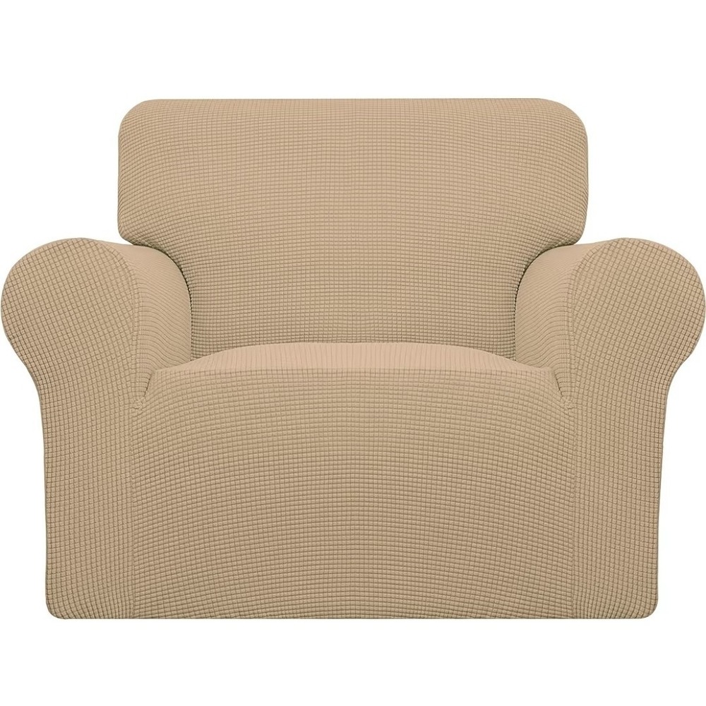Easy-Going Stretch Slipcover Oversized Sofa Beige Polyester  Machine Washable
